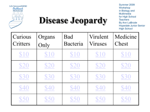 Disease Jeopardy - Life Sciences Outreach Program