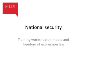 Powerpoint presentation 7: national security