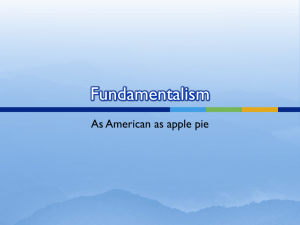 Fundmentalism - Oregon State University
