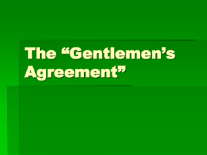 Gentlemen s Agreement