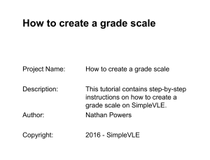 How to create a grade scale