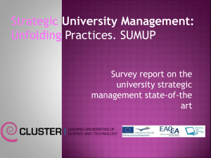 Survey report on the university strategic management state-of