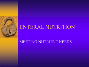 enteral nutrition - University of Akron