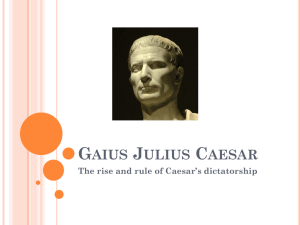 Gaius Julius Caesar - CLIO History Journal