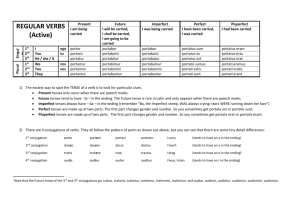 Year 10 revision sheets regular verbs passive