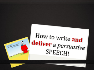 SMART TIPS ON How to write and deliver a persuasive SPEECH