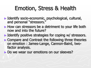Emotion & Stress - Madeira City Schools