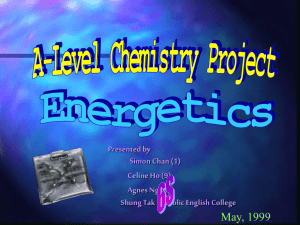 A-level Chemistry Project