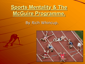 Sports Mentality & The McGuire Programme.