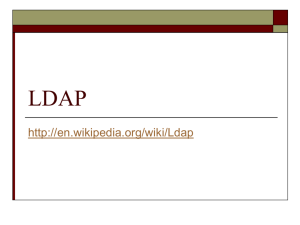 Ldap - Personal Web Pages