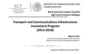 Mexico's Priorities on Infrastructure and Transportation