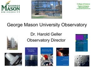 The George Mason University Observatory