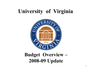 Budget Overview - University of Virginia