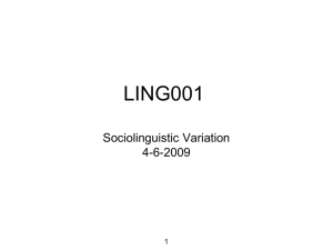 LING001 - Department of Linguistics
