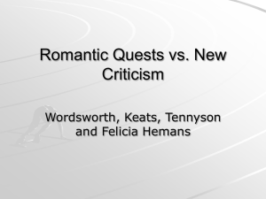 Romantic Quests vs. New Criticism