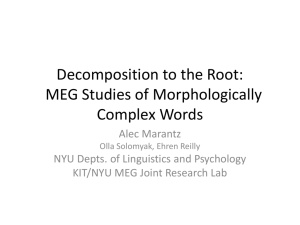 Morphological Decomposition in Word Recognition