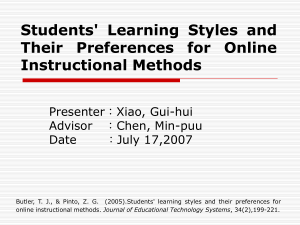 Students learning styles and their preferences