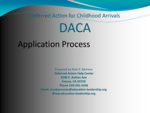 Deferred Action for Childhood Arrivals DACA