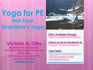 Yoga for PE Not Your Grandma's Yoga by Victoria Otto