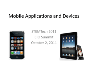 Mobile Applications and Devices