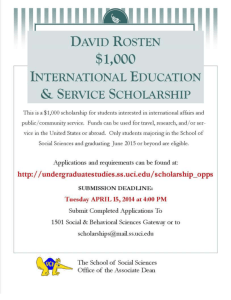 David Rosten International Education & Service Award