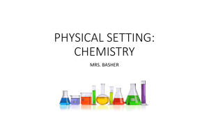 PHYSICAL SETTING: CHEMISTRY