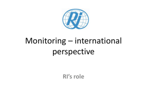 Monitoring * international perspective