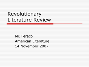 Revolutionary Literature Review