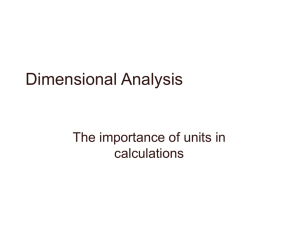 Dimensional analysis