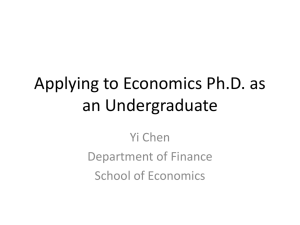 Applying to Economics Ph.D.