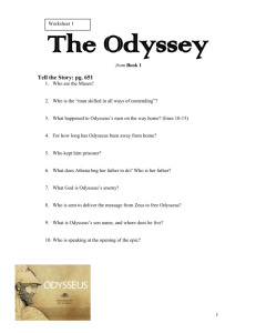 The Odyssey Study Guide Questions Wksheet1-5