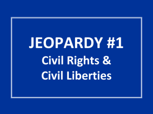 JEOPARDY Ch 4-5 Civil Rights & Civil Liberties