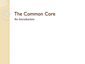 The Common Core - Capital High School
