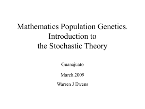 Mathematics Population Genetics
