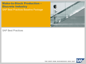 Make-to-Stock Production