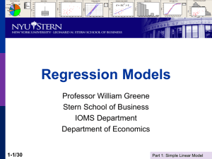 Notes 1: Linear Regression.