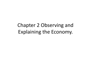 Chapter 2 Observing and Explaining the Economy.