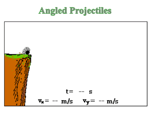 Projectile Motion - King's Senior Science