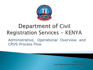Civil Registration System, KENYA