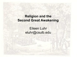 5.7, 5.8 - Religion and the Second Great Awakening