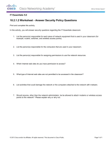 10_2_1_2 Worksheet - Answer Security Policy Questions