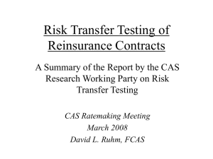 Risk Transfer Testing of Reinsurance Contracts