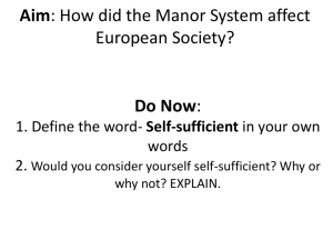 How did the Manor System affect European Society?