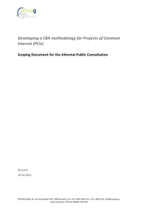 Developing a CBA methodology for Projects of Common Interest