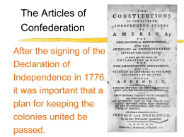 the articles of confederation and the constitution essay coursework the articles of confederation and the constitution essay describe the strengths and weaknesses of the articles