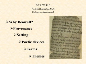 Provenance Setting Why Beowulf?