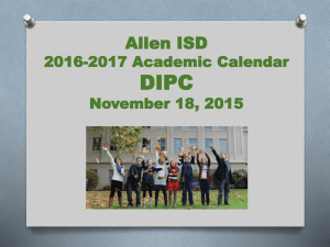 Academic Calendar - Allen Independent School District