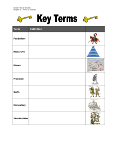 Copy the diagram showing the feudal hierarchy from page 18 in the