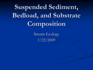 Suspended Sediment, Bedload, and Substrate Composition