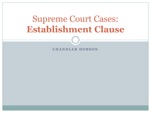 Supreme Court Cases: Establishment Clause